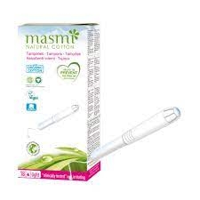 Tampon có cần đẩy 1 giọt hữu cơ Masmi (18m)