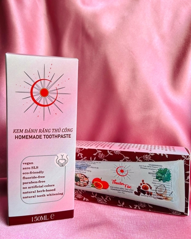 Kem đánh răng thuần chay Thuần Túc - (Gấc, Lá Trầu Không, nước Cau lên men , Bồ Kết, Bồ Hòn, Dầu Dừa và Muối Biển)