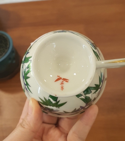 Ly uống trà sứ xương vintage cao cấp Fukagawa (3 màu)