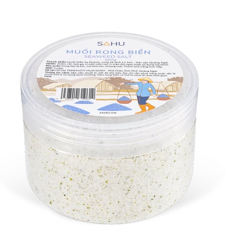 Muối biển Sahu premium - loại nhỏ (muối tiêu, muối ớt, muối ruốc, hoa muối, muối tre)