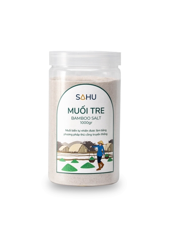 Muối biển truyền thống Sahu (muối hột, muối bọt, muối hầm, hoa muối, muối tre) - loại lớn