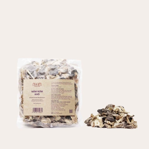 Nấm Rơm Khô (nấm rơm tươi sấy, không sử dụng phân thuốc hóa học - Noom