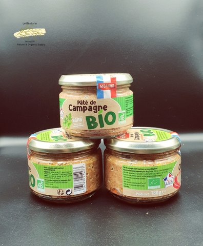Pate đồng quê vị ớt đỏ hữu cơ Stephan (180g)