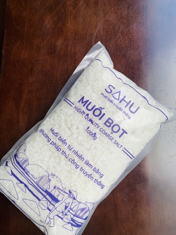 Muối biển truyền thống Sahu (muối hột, muối bọt, muối hầm, hoa muối, muối tre) - loại lớn