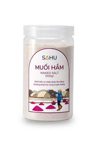 Muối biển truyền thống Sahu (muối hột, muối bọt, muối hầm, hoa muối, muối tre) - loại lớn