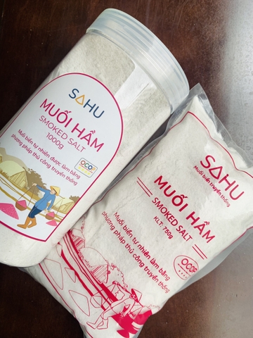 Muối biển truyền thống Sahu (muối hột, muối bọt, muối hầm, hoa muối, muối tre) - loại lớn