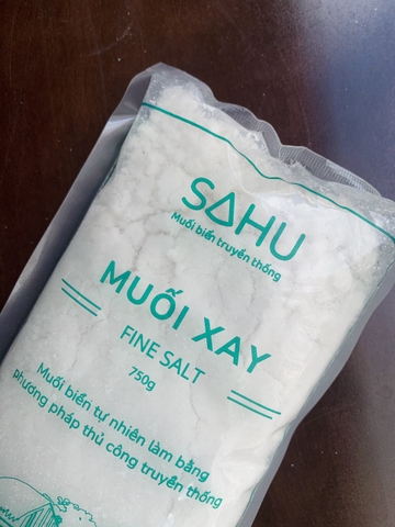 Muối biển truyền thống Sahu (muối hột, muối bọt, muối hầm, hoa muối, muối tre) - loại lớn