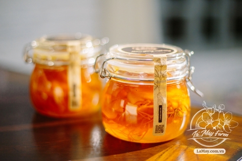 Hồng Sâm Mật Gừng 500ml - Lá Mây Farm