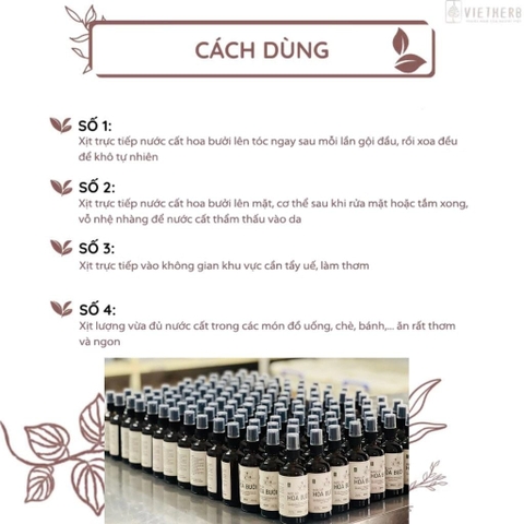 Nước cất hoa bưởi 100ml - VietHerb