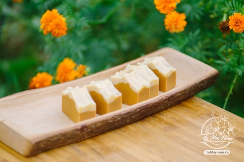 Xà bông Lá Mây Farm (80-85gr) (bạc hà sả chanh, nghệ đỏ, rau má, khuynh diệp quế)