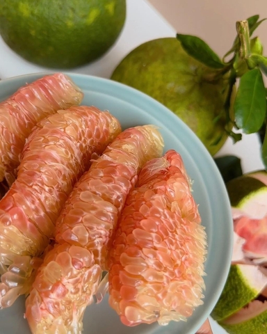 Bưởi da xanh ruột hồng