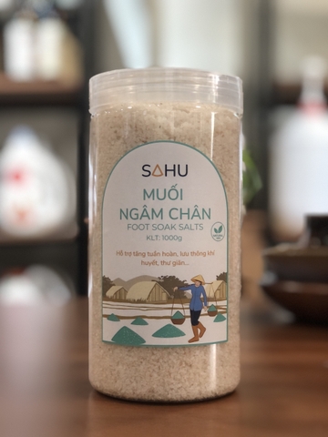 Muối biển truyền thống Sahu (muối hột, muối bọt, muối hầm, hoa muối, muối tre) - loại lớn