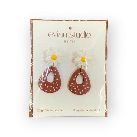 Bông tai Ceramic Clay Evian Studio