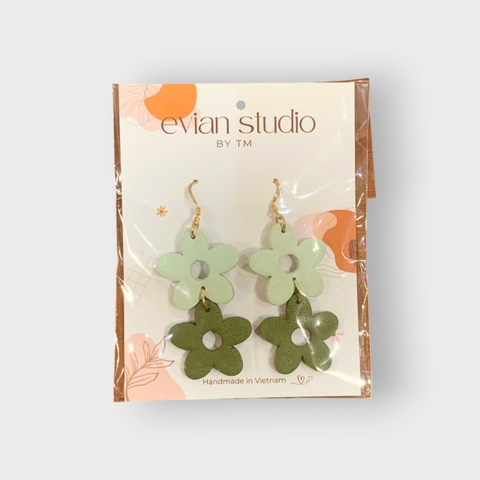 Bông tai Ceramic Clay Evian Studio