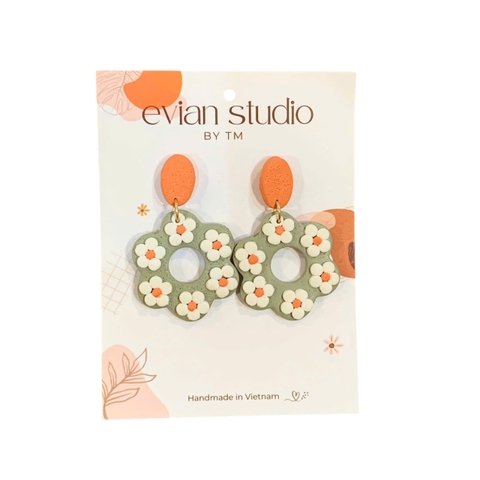 Bông tai Ceramic Clay Evian Studio