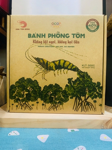 Bánh phồng tôm CON TÔM RỪNG - hộp 500gr