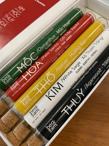 Nhang ngũ hương - KIM, MỘC, THỦY, HỎA, THỔ - Bèo Tấm