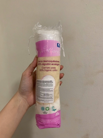 Bông tẩy trang hữu cơ tròn Silvercare 80 miếng