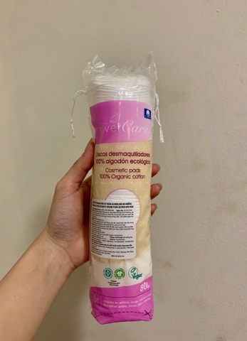 Bông tẩy trang hữu cơ tròn Silvercare 80 miếng