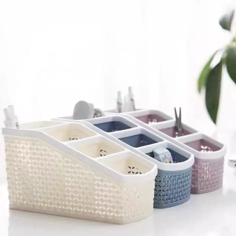 Khay Nhựa Tiện Ich 4 Ngăn Việt Nhật Để Bàn Đựng Bút Vật Dụng Đa Năng Cao Cấp VN5696 A5431