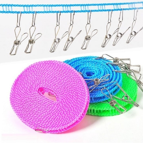 Dây Phơi Quần Áo Dây Móc Treo Quần Áo Thông Minh Rút Gọn 5m A3754