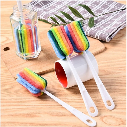 Cọ Rửa Ly Bình Nước Bình Giữ Nhiệt Bình Sữa 7 Màu Cầu Vồng A3742