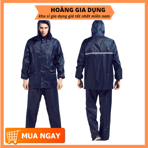 Áo Mưa Bộ Người Lớn - Xanh Đen AM08