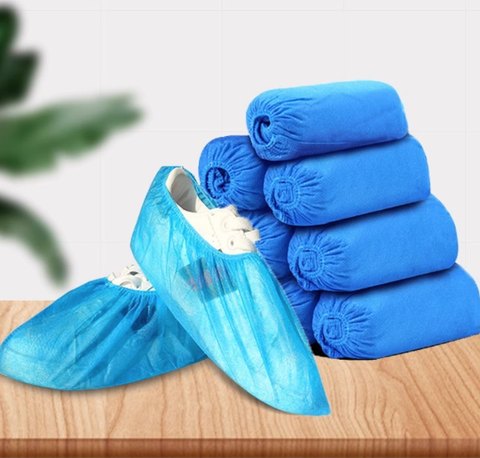 Sét 10 bao bọc giày trong nhà chống trượt dùng một lần vải không dệt chống bẩn phù hợp với mọi loại giày dép L0932
