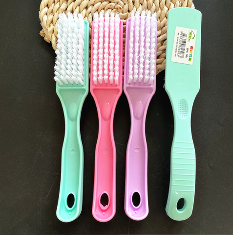 Bàn chải đánh giày cán cong lớn cán dài Bàn chải đánh giày lông trắng đa năng A1611