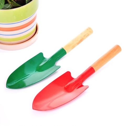 Dụng cụ làm vườn gia đình: xẻng, nhổ cỏ, xới đất, dụng cụ trồng cây trong chậu, xẻng nhỏ cán gỗ, xẻng đào cát cho trẻ em A2721