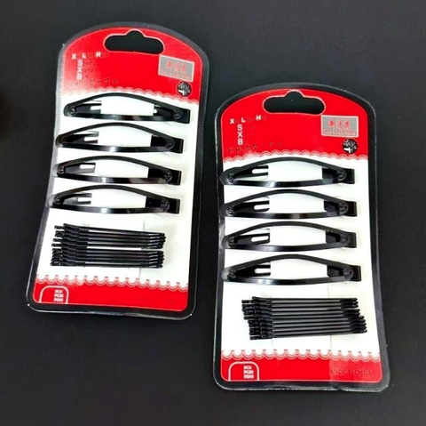 Bộ Kẹp Cài Tóc Màu Đen Ghim Bên Gọn Gàng, Kẹp Tóc Nữ Kẹp Mini Cố Định Tóc Không Trơn Trượt A4953