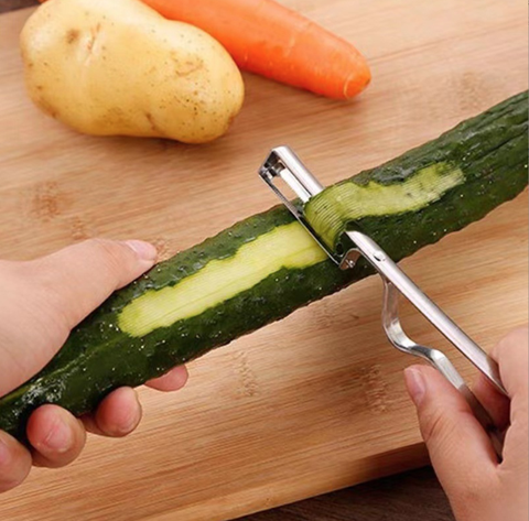 Dao bào thép, dụng cụ gọt vỏ kim loại, dụng cụ gọt vỏ trái cây và rau củ nhỏ gọn dễ sử dụng L0813
