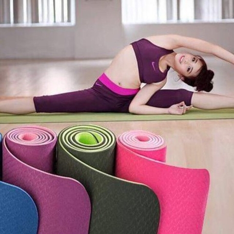 Thảm Tập Yoga 2 Lớp Dày 6MM Thảm Tập Gym, Chống Trơn Trượt Cao Cấp A0161