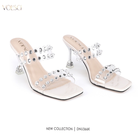 SANDAL CAO GÓT QUAI TRONG ĐÍNH ĐÁ CAO CẤP CHÍNH HÃNG VOL'SCI - DNU366