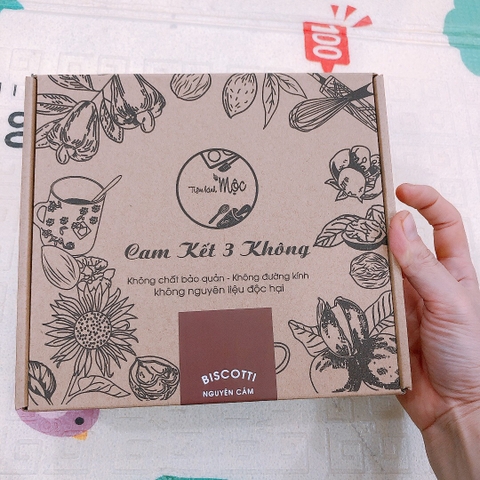 Bánh biscotti nguyên cám không đường ăn kiêng giảm cân, ăn kiêng tiểu đường