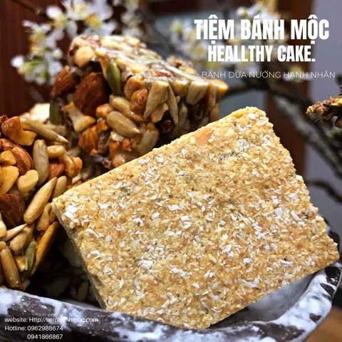 Bánh Dừa Nướng Hạnh Nhân Healthy