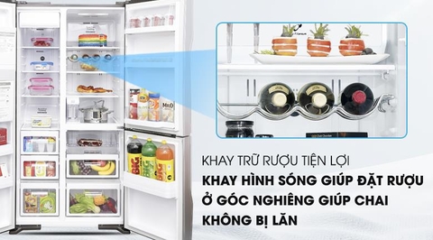 Đánh giá tủ lạnh Side By Side Hitachi 3 cánh gương R-FM800GPGV2X 584L model 2019