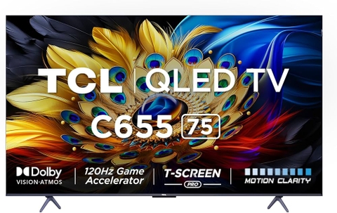 [2024] Google Tivi TCL QLED 4K 75 Inch 75C655 giá tốt, sẵn giao