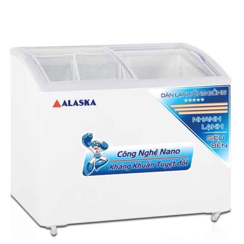 Tủ đông bày hàng kính cong Alaska 210 lít KC-210C giá rẻ