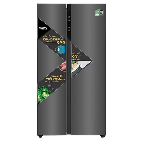 Tủ lạnh Aqua Side By Side inverter 541 lít AQR-S541XA(BL) chính hãng giá rẻ
