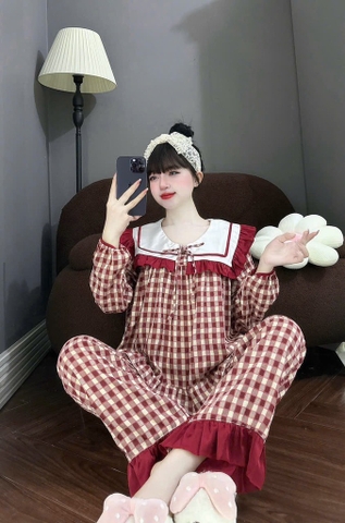 Đồ bộ tiểu thư lụa đũi nhung