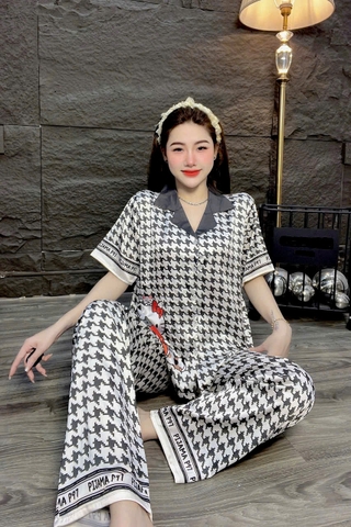 Đồ bộ tay ngắn lụa latin