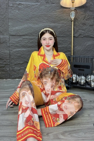 Đồ bộ tay dài lụa latin