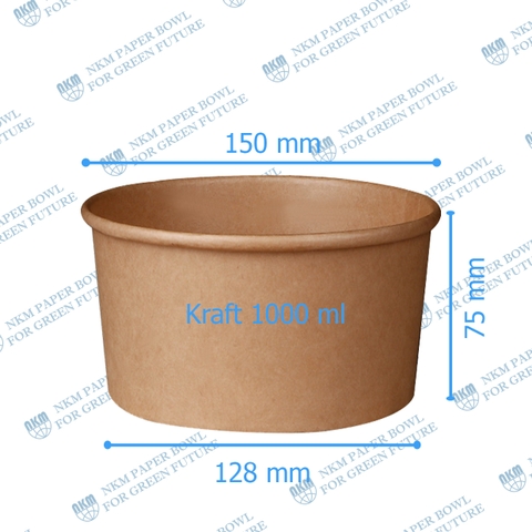 Tô kraft 1000ml thùng 600