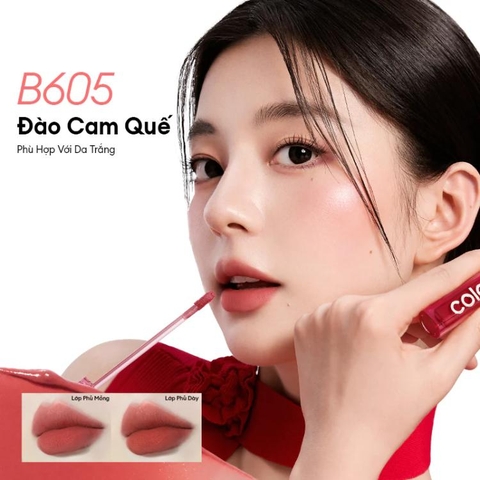 COLORKEY. Son Kem Velvet B605 Màu Đào Cam Quế