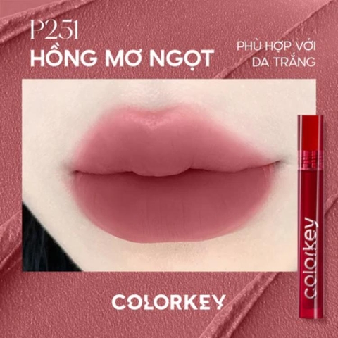 COLORKEY. Son Kem Velvet P251 Màu Hồng Mơ Ngọt