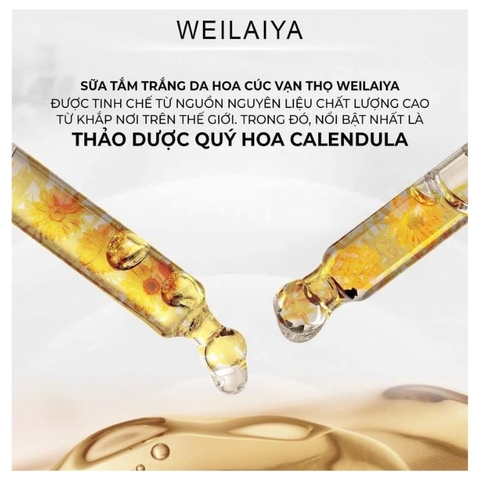 Sữa Tắm Trắng Da Weilaiya Calendula Hoa Cúc Vạn Thọ 450ml
