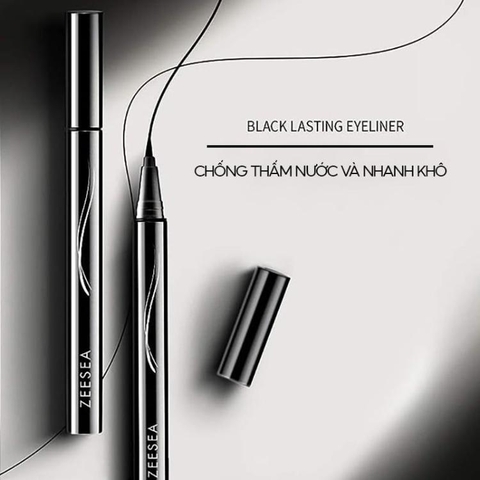 Bút Kẻ Mắt Nước Siêu Mảnh Lâu Trôi Zeesea Black Lasting Eyeliner