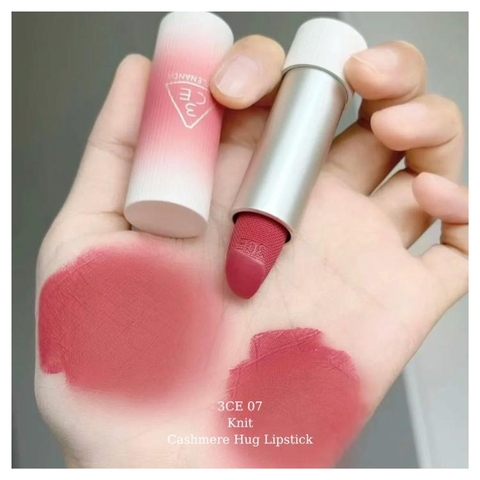 Son Thỏi 3CE Cashmere Hug Lipstick #07 Knit đỏ gạch thời thượng
