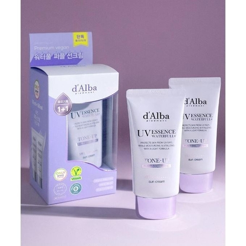 [SET 2 Tuýp] Kem chống nắng d'Alba Tone Up Purple Correcting Nâng Tone Tím Hiệu Chỉnh Sắc Da